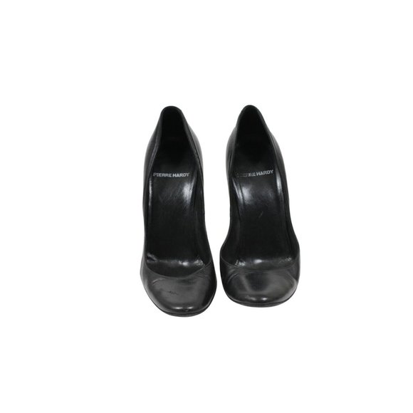 Pierre Hardy Womens Pumps Size US9 EU39 Black Leather Round Toe 110mm Heels - Picture 2 of 10